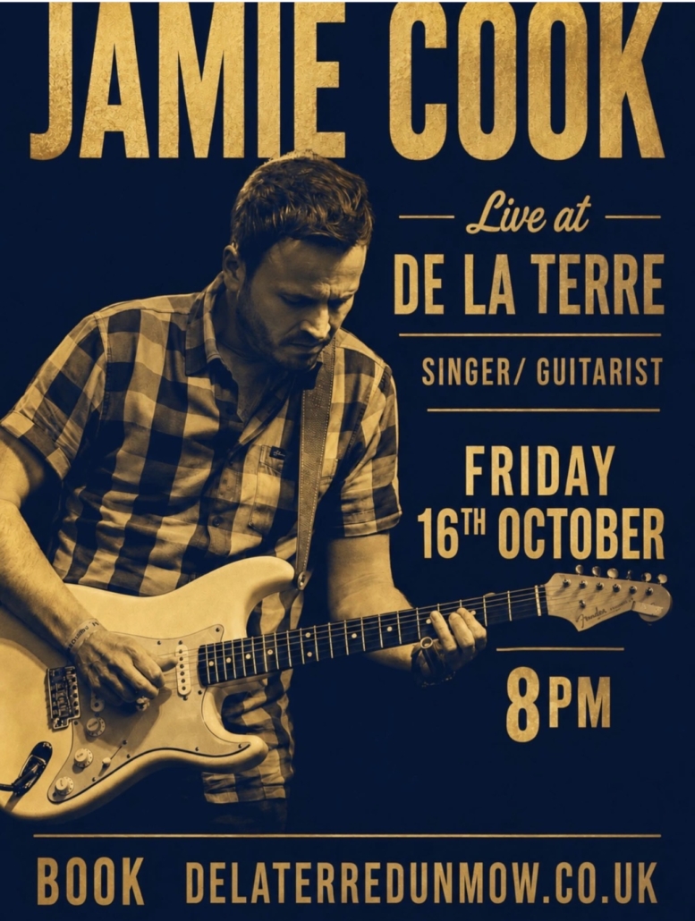 Jamie Cook Live at De La Terre – 16 October